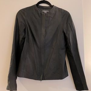 Vince black soft lamb leather jacket